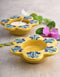 Blue Pottery T-Holder Set Of 2 Pcs.